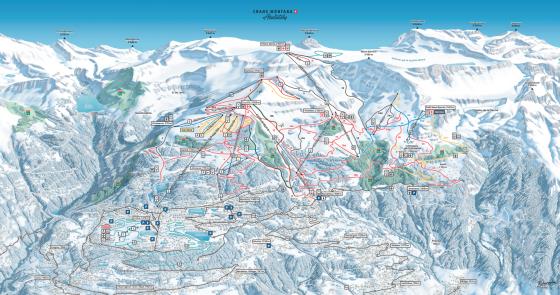 plan pistes ski Crans-montana